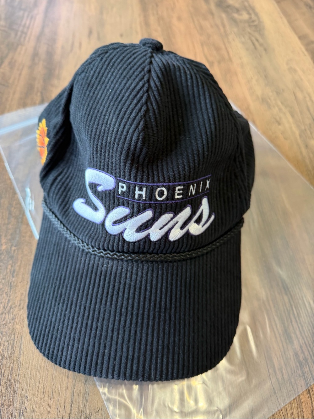 '47 Black Corduroy Baseball Cap Phoenix Suns embroidered Green Undervisor NeW - Picture 10 of 15